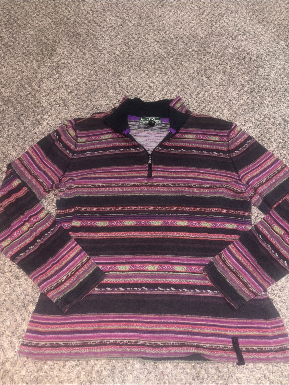 Vintage Ralph Lauren Lauren Active Green Label with Purple Accents